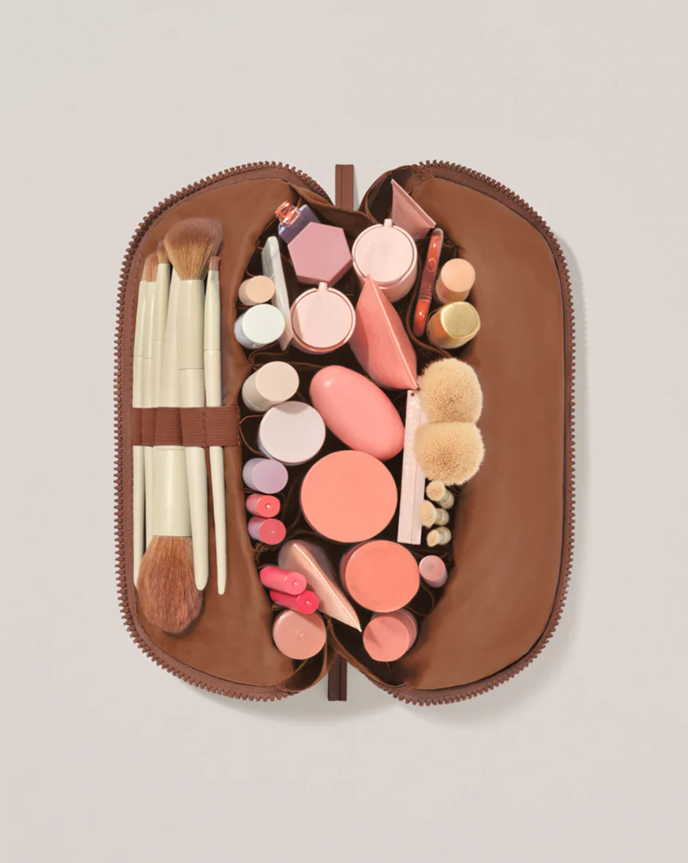 The brown Blue travel vanity case