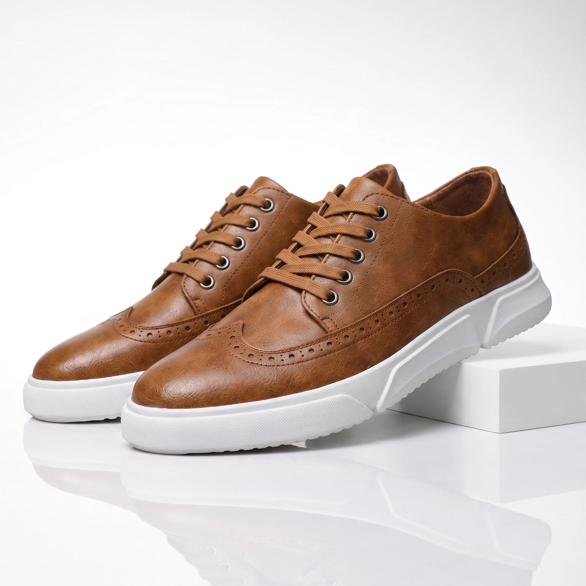 Calver Leather Brogue Sneakers