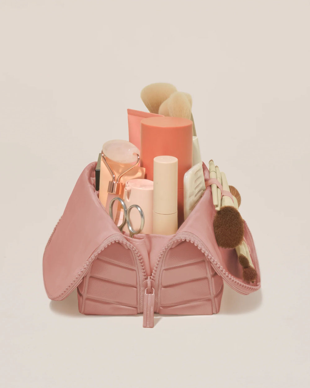 The pink Blue travel vanity case