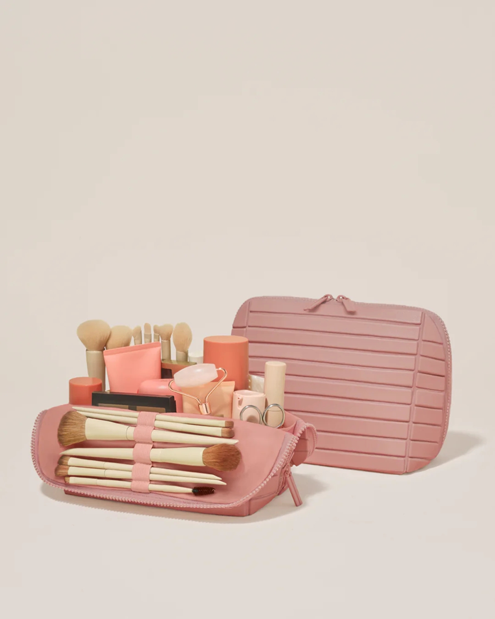 The pink Blue travel vanity case