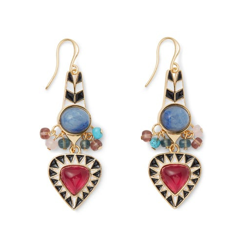 Atef Crown Statement Drop Earrings