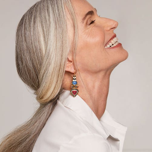 Atef Crown Statement Drop Earrings