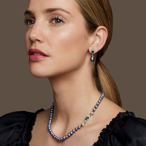 Chelsea Peacock Pearl Drop Earrings