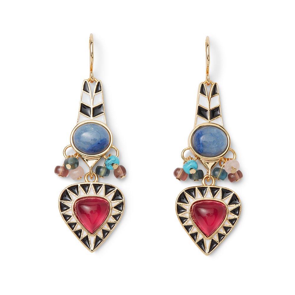 Atef Crown Statement Drop Earrings
