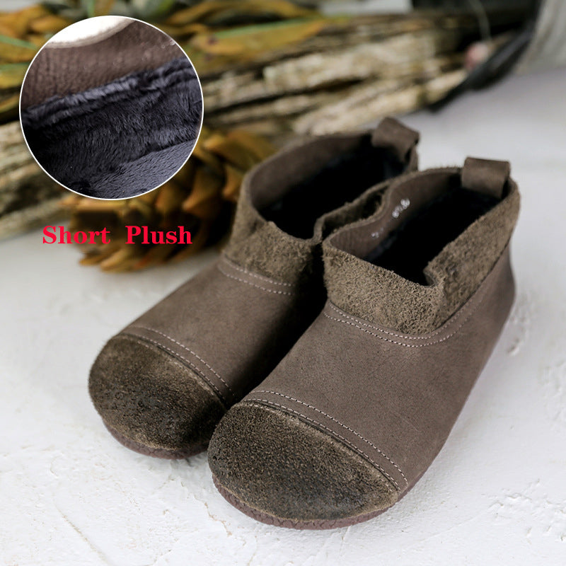 dwarves423-16 Loafers 5.5 Grey Short Plush