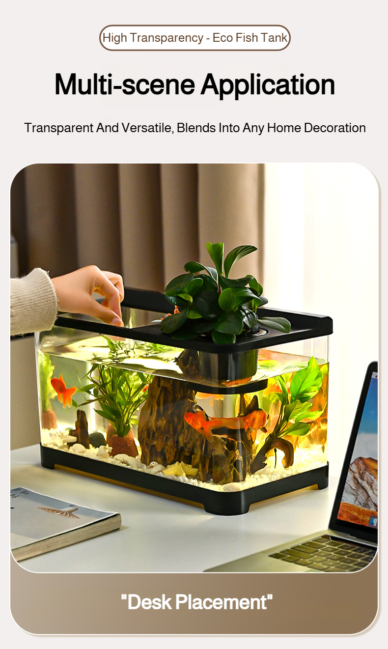 Safe and durable plastic aquarium for goldfish
