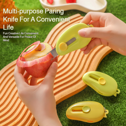 Household multifunction fruit peeler 2in1 portable scraper home student dormitory use