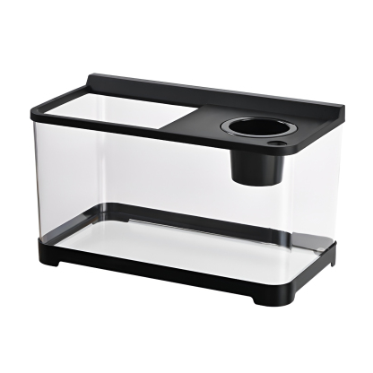 Living room with covered goldfish tank for viewing household small and medium-sized aquarium plastic