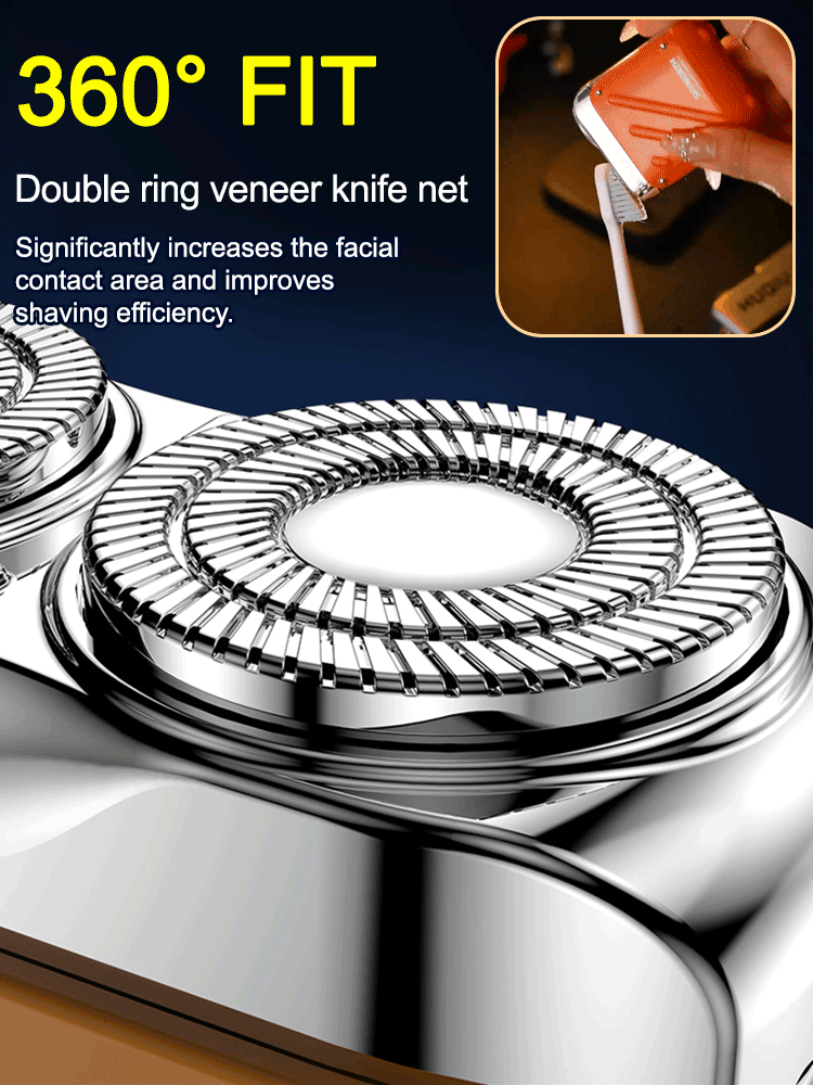 Uses German - imported blades🎊Shave cleanly in just 3 seconds💫no black spots left🌟Blades stay sharp for a decade or two🎉