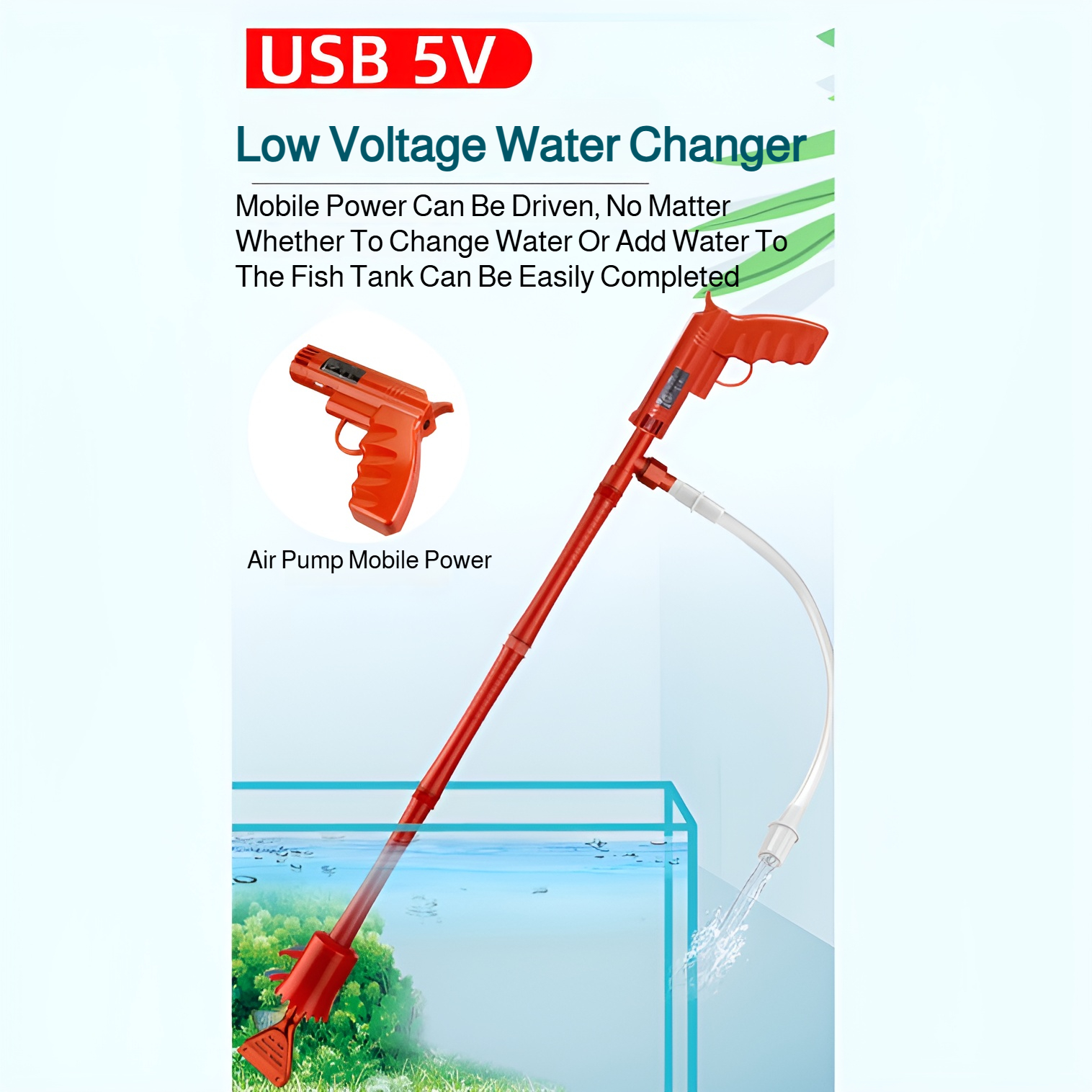 Fish tank cleaning device with multiple functions