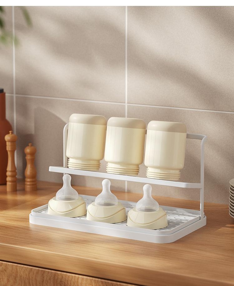 Cup rack storage solution for organized kitchen space