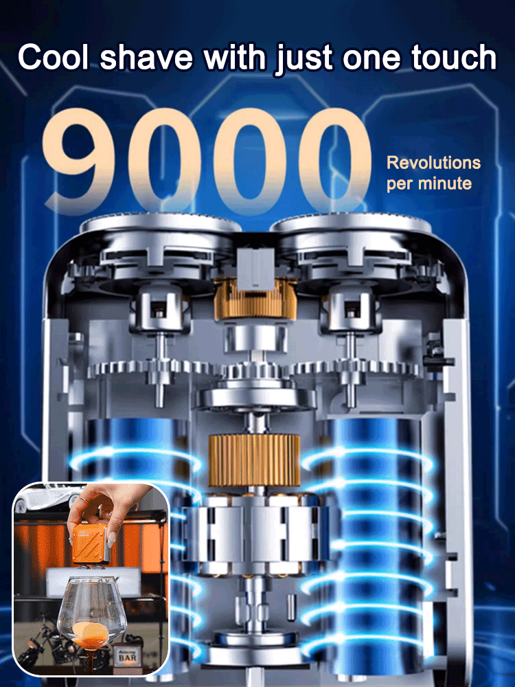 Uses German - imported blades🎊Shave cleanly in just 3 seconds💫no black spots left🌟Blades stay sharp for a decade or two🎉