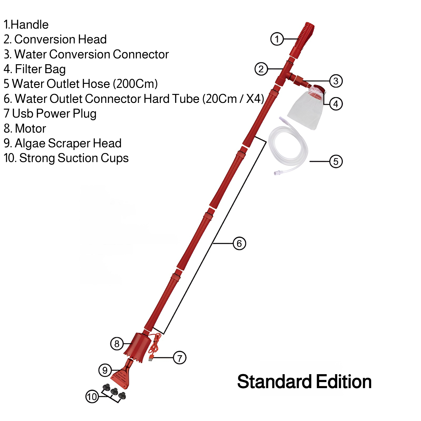 Aquarium sand washing and cleaning pump