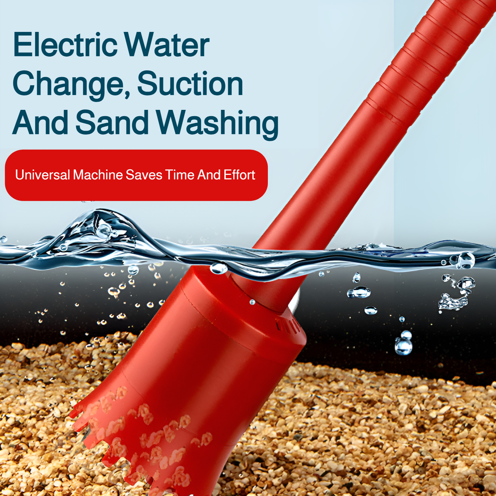 Fish tank electric water changer automatic water pump sand washing toilet suction device home aquari