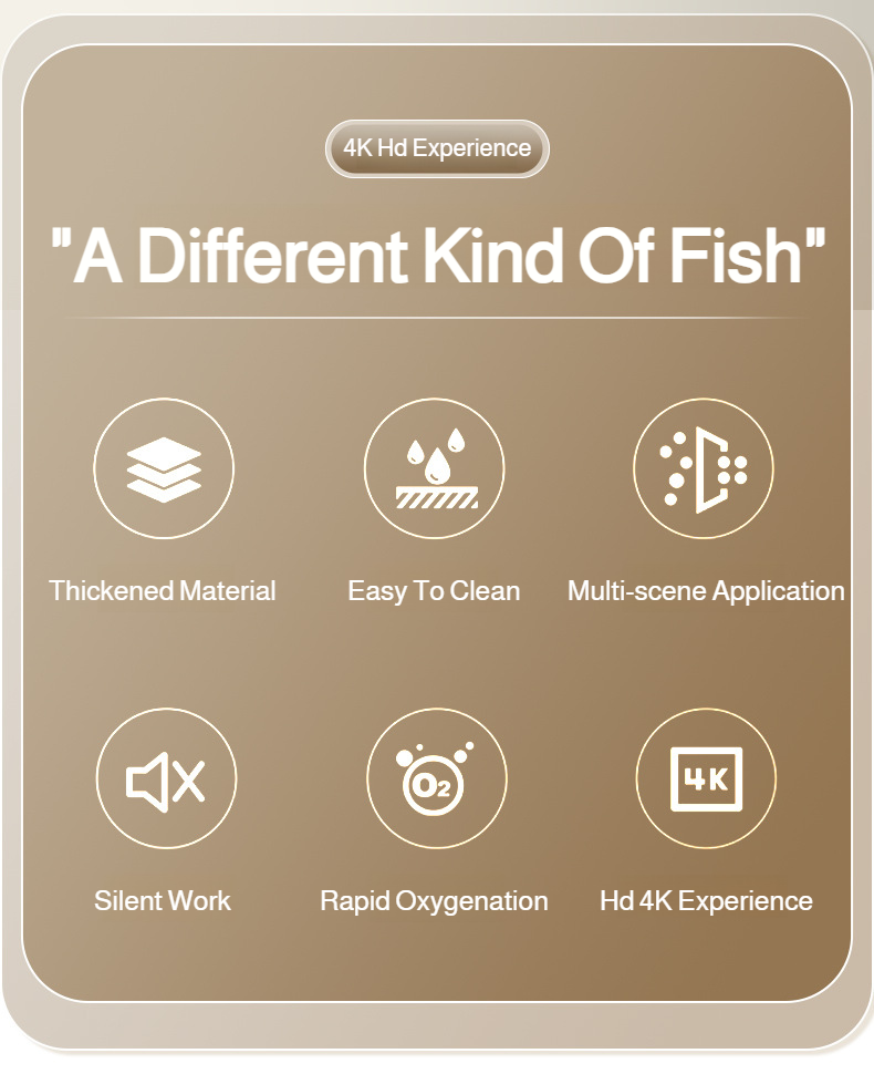 Small plastic aquarium for home decor