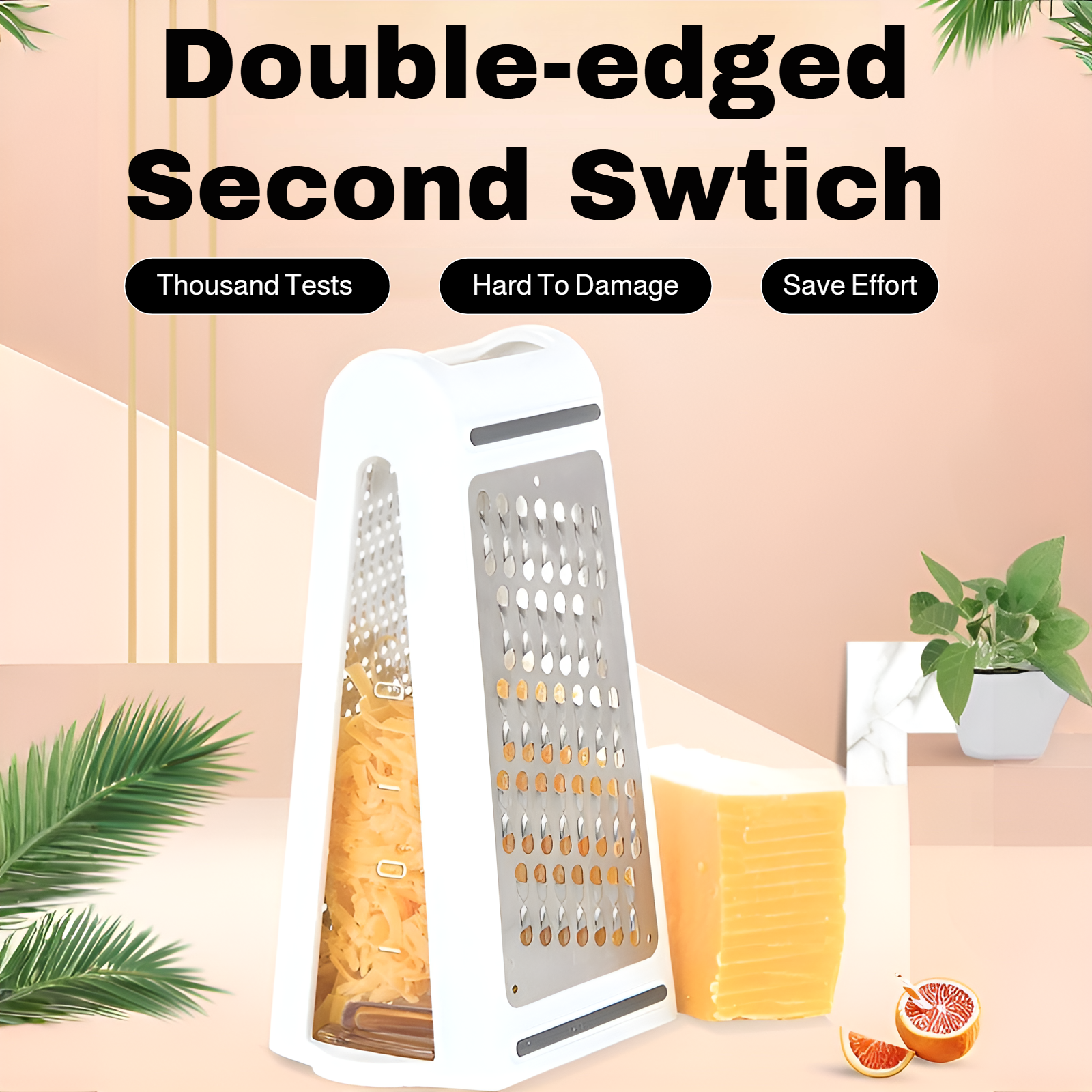 Thinage double-sided grater left and right bidirectional grater cheese cutting butter cutting