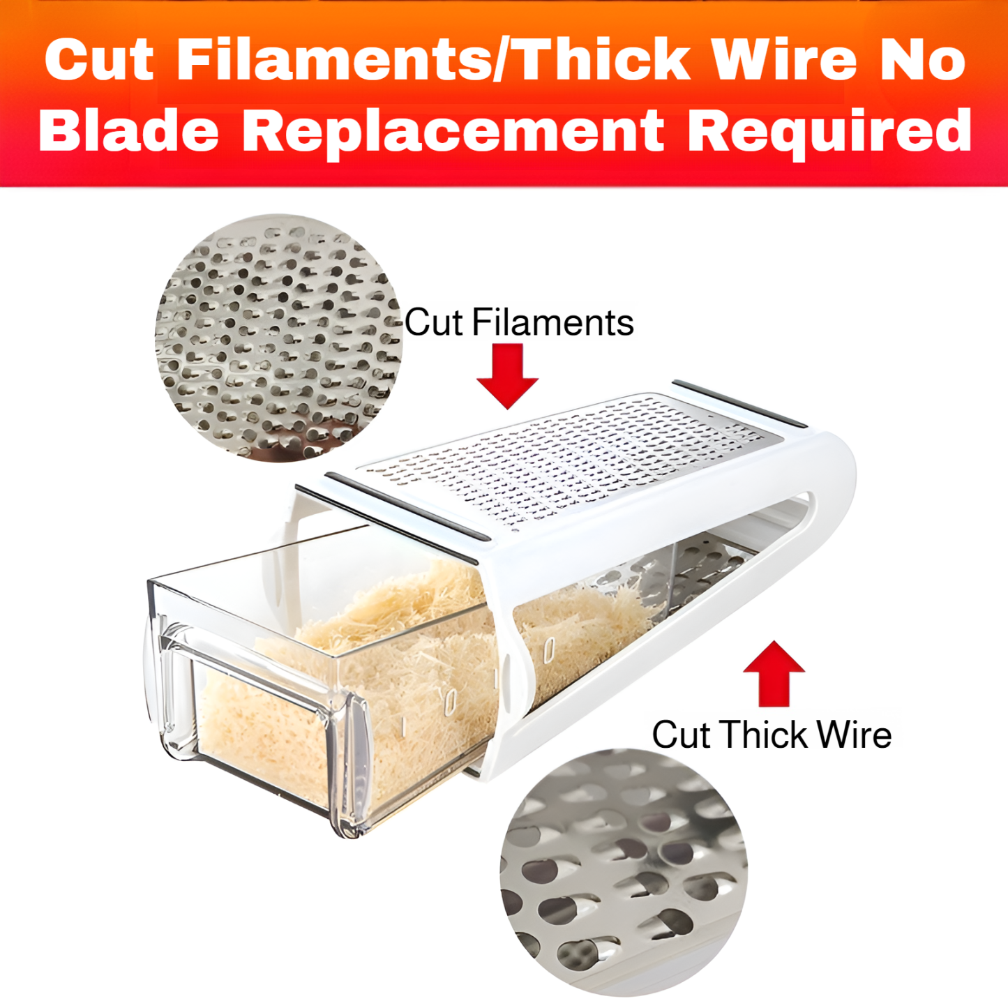 Thinage double-sided grater left and right bidirectional grater cheese cutting butter cutting