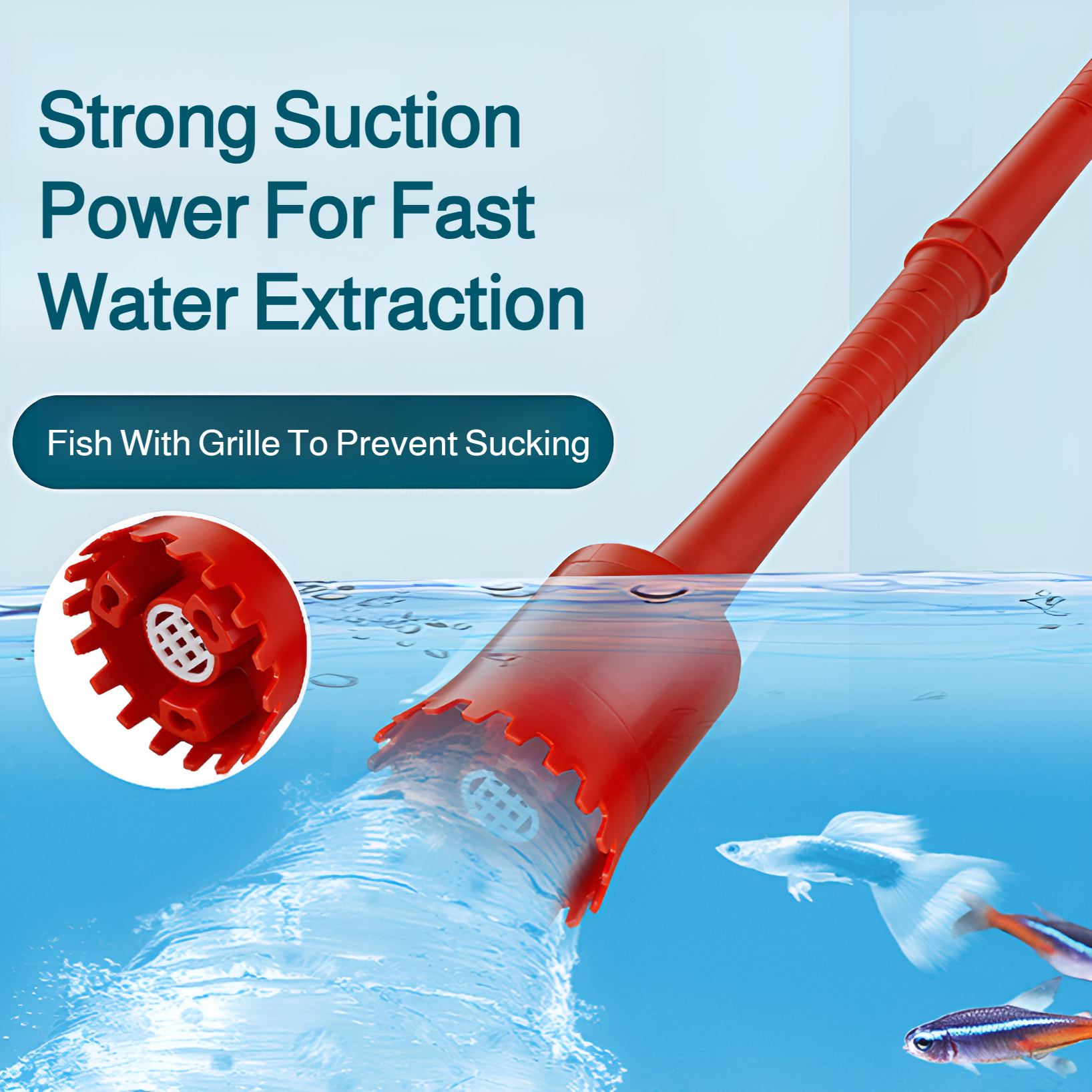 Home aquarium maintenance with electric pump