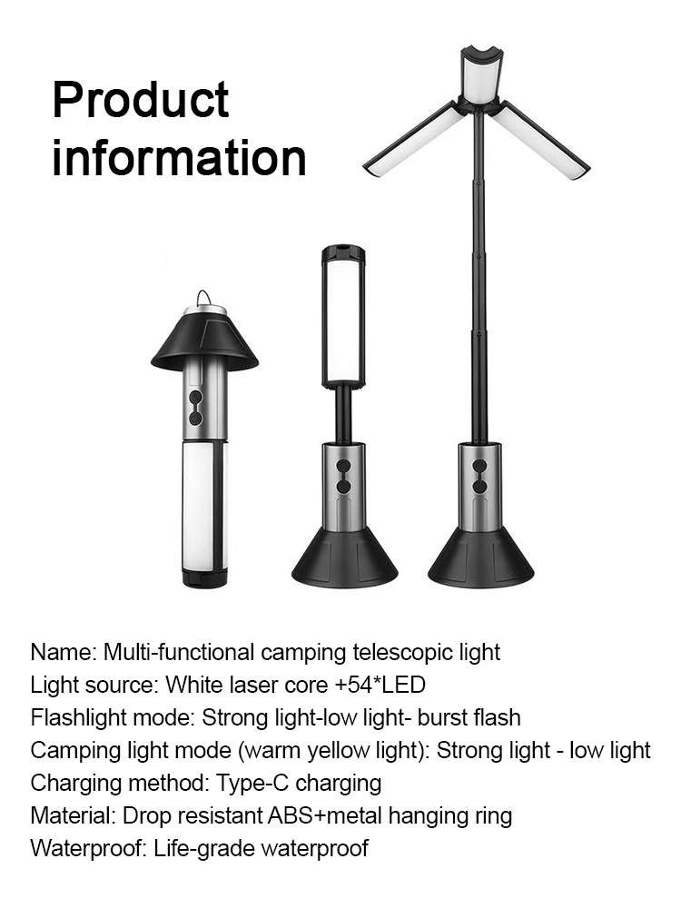 A must-have for outdoor camping! 🏕️ 3-in-1 multifunctional camping light with ultra-long battery life! 🔦✨