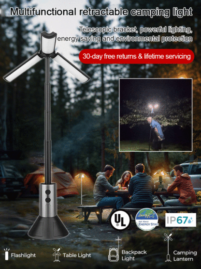 A must-have for outdoor camping! 🏕️ 3-in-1 multifunctional camping light with ultra-long battery life! 🔦✨