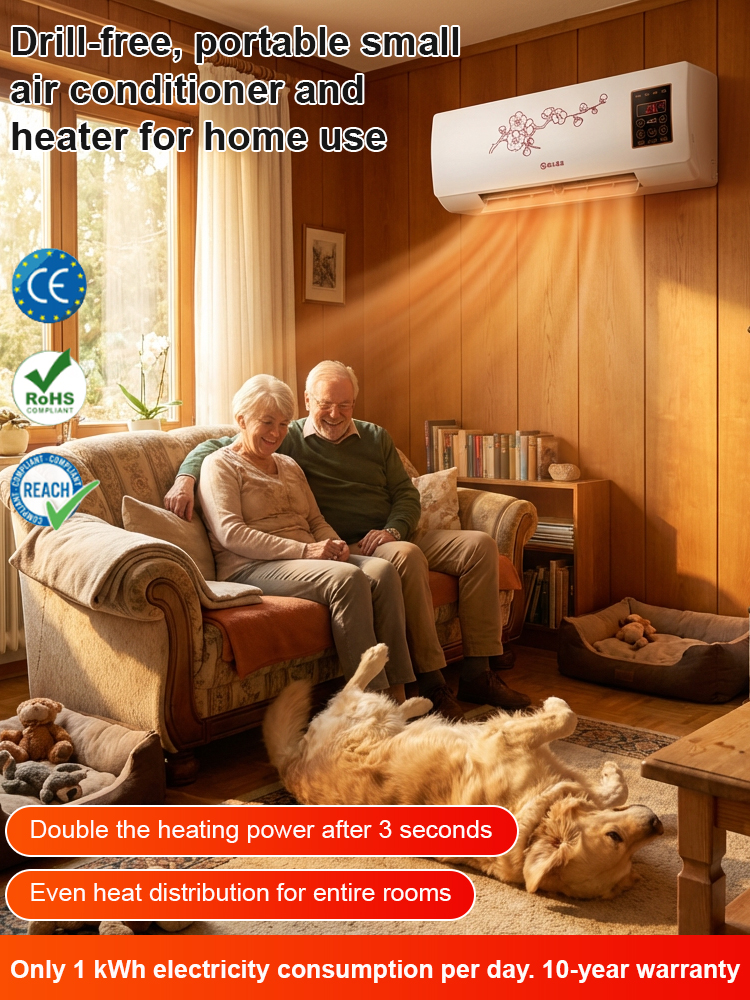 🌿 No-Installation Energy-Saving Air Conditioner 🌬️, 3 Seconds Fast Heating/Cooling ⏱️, No External Unit 🚫, Plug and Play 🔌!