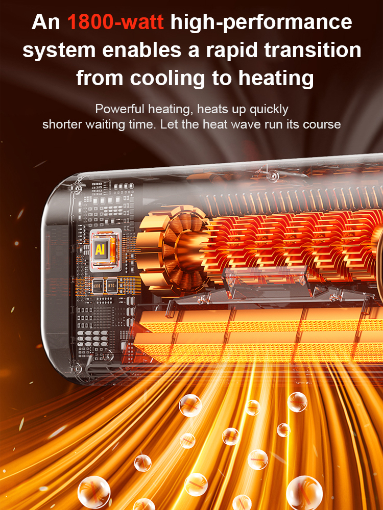 🌿 No-Installation Energy-Saving Air Conditioner 🌬️, 3 Seconds Fast Heating/Cooling ⏱️, No External Unit 🚫, Plug and Play 🔌!