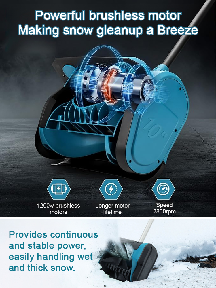 Foldable lithium snowblower, clears 100m² of snow in just 3 minutes! 🌨️❄️ Effortlessly through the entire winter! ⛄🔋