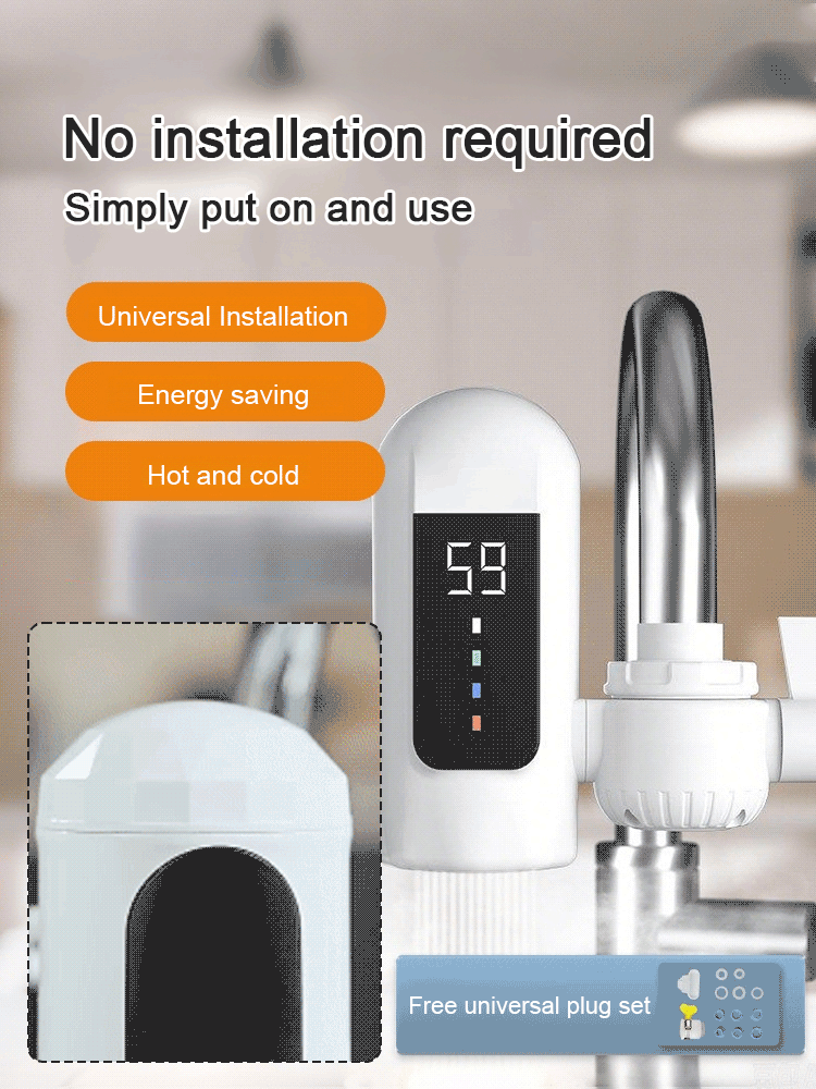 Only $1 monthly electricity bill! Instant-heating, installation-free electric water tap.