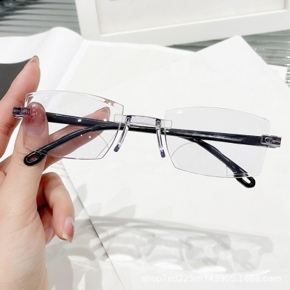 Ultra-light smart zoom frameless trimmed reading glasses