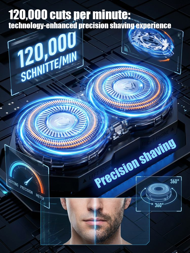 Cyber-Mecha Magnetic Shaver: 60-Day Battery, Zero Stubble, Always Sharp! 🤖🧲🔋🪒