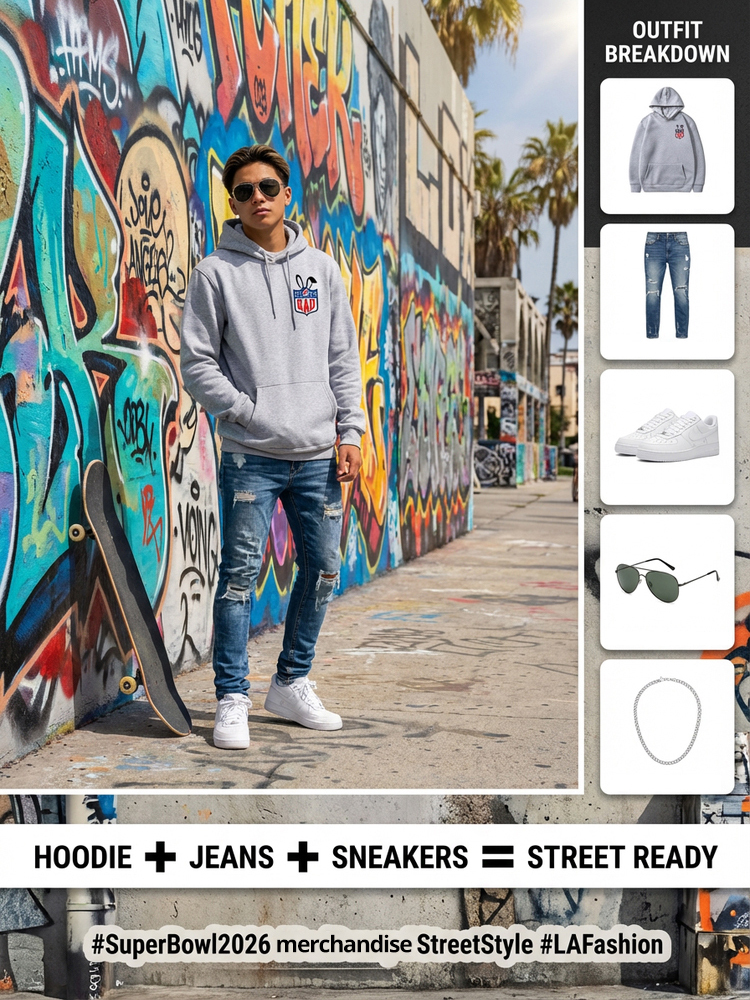 🐰 Super Bowl 2026 x Bad Bunny Limited Hoodie 🏈 Iconic Streetwear Style ⭐