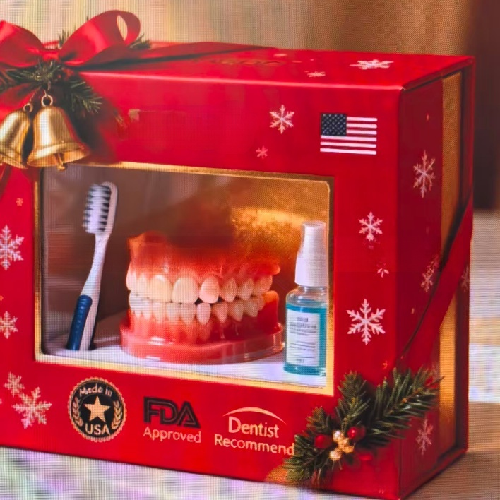 ⚡️ Snap in instantly! No glue needed—fits every smile: full, partial, or no teeth