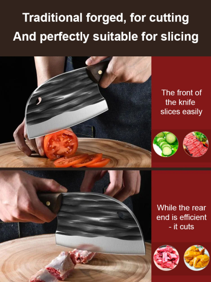 Handcrafted! A chop-and-cut kitchen knife that cuts through wire like cutting butter! 🔪🧈