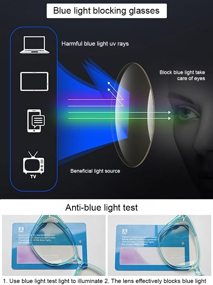  Six-proof anti-allergic ultra-light color-changing reading glasses