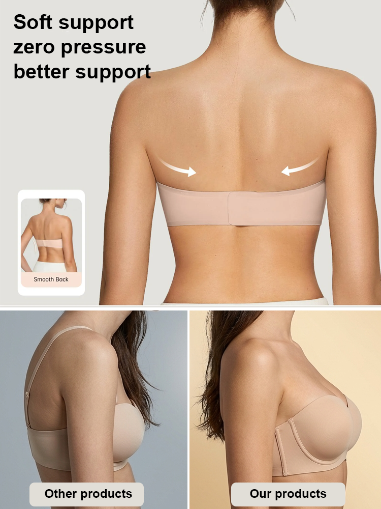 👙Anti-Gravity Strapless Bra | 24H Non-Slip | Breathable Fabric | Wire-Free Support | Multi-Way Wear | Seamless Fit ✨