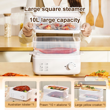 Multi-purpose double-layer electric steamer