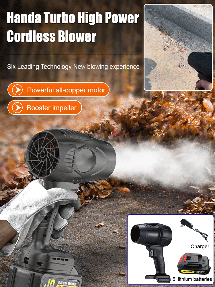 Clear your yard of leaves in 5 minutes 🍂 and snow off your car in just 3 minutes! ❄️ Turbo-powered, long-lasting, cordless blower! 💨