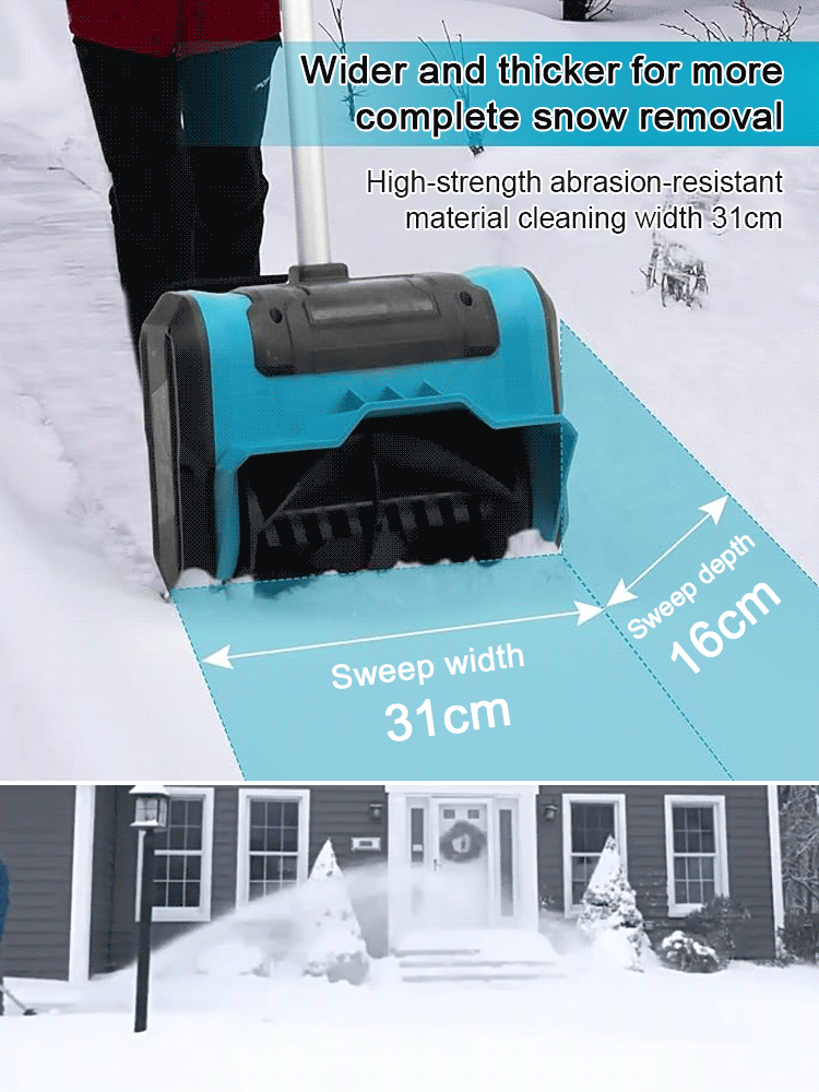 Foldable lithium snowblower, clears 100m² of snow in just 3 minutes! 🌨️❄️ Effortlessly through the entire winter! ⛄🔋