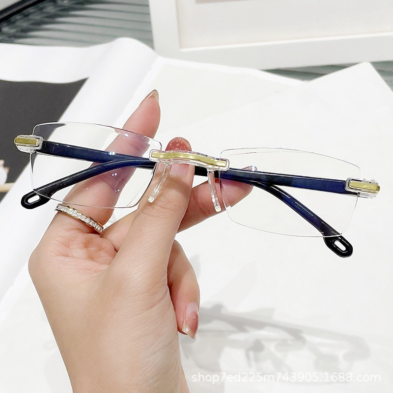 Ultra-light smart zoom frameless trimmed reading glasses