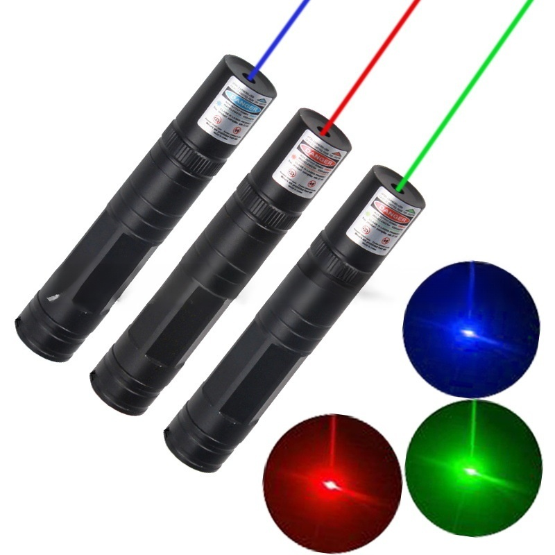 Red and green single-point laser light