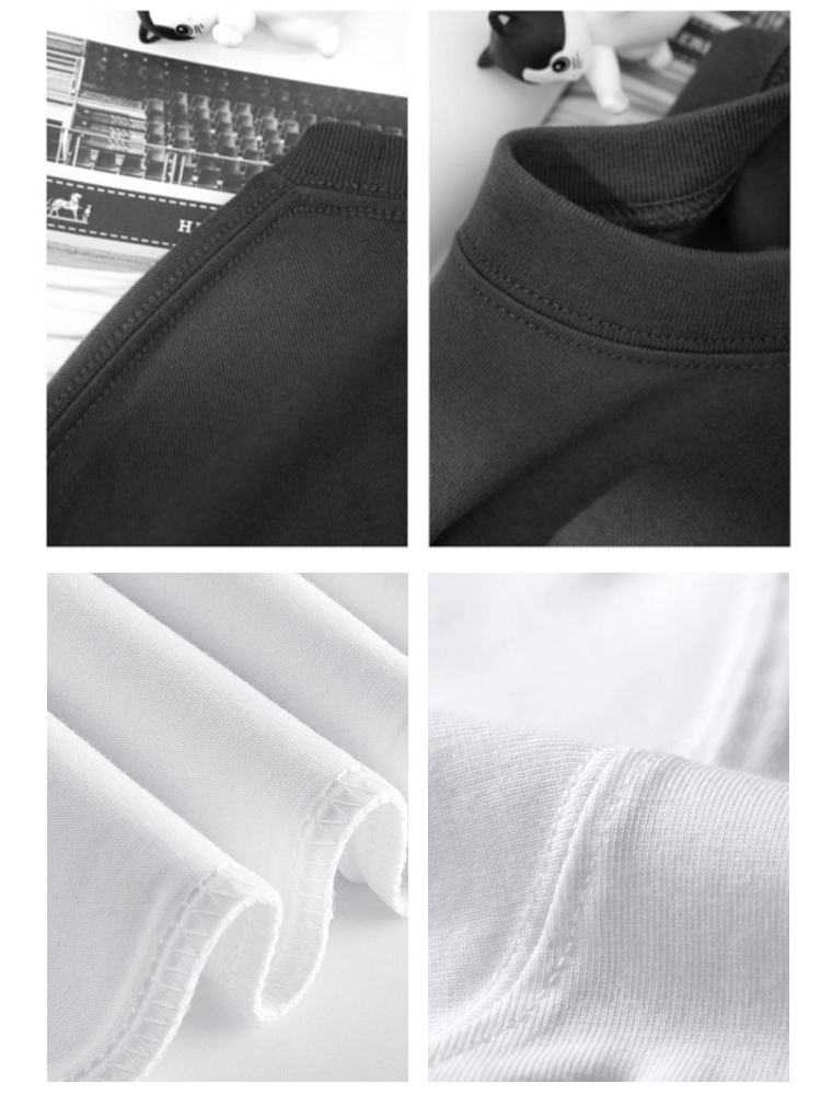 🌟 Single-piece weight 450g, top-quality pure cotton fabric in solid color T-shirt, suitable for both men and women! 🌈
