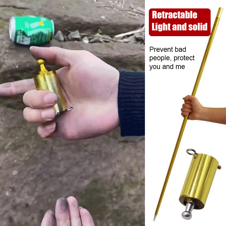 Extend in 1 second and easily shatter bricks and stones! A retractable baton that fits in your pocket! 🧱🚶♂️🔗