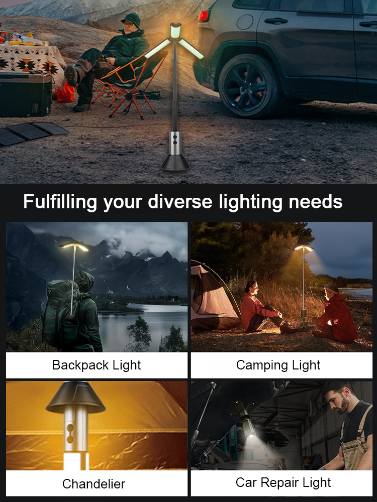A must-have for outdoor camping! 🏕️ 3-in-1 multifunctional camping light with ultra-long battery life! 🔦✨