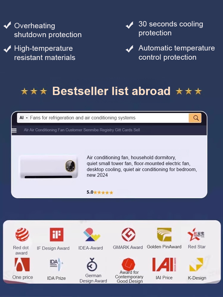 No installation needed, plug and play! 🔌 Heat up in 3 seconds! Focus on energy-saving with variable frequency air conditioning. 🔥