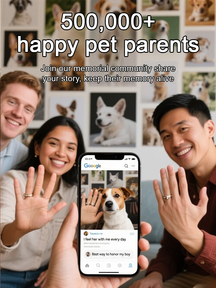 [Preserve Precious Memories] Stainless - Steel Animal Open - Ring Engraved with Cat & Dog Photos