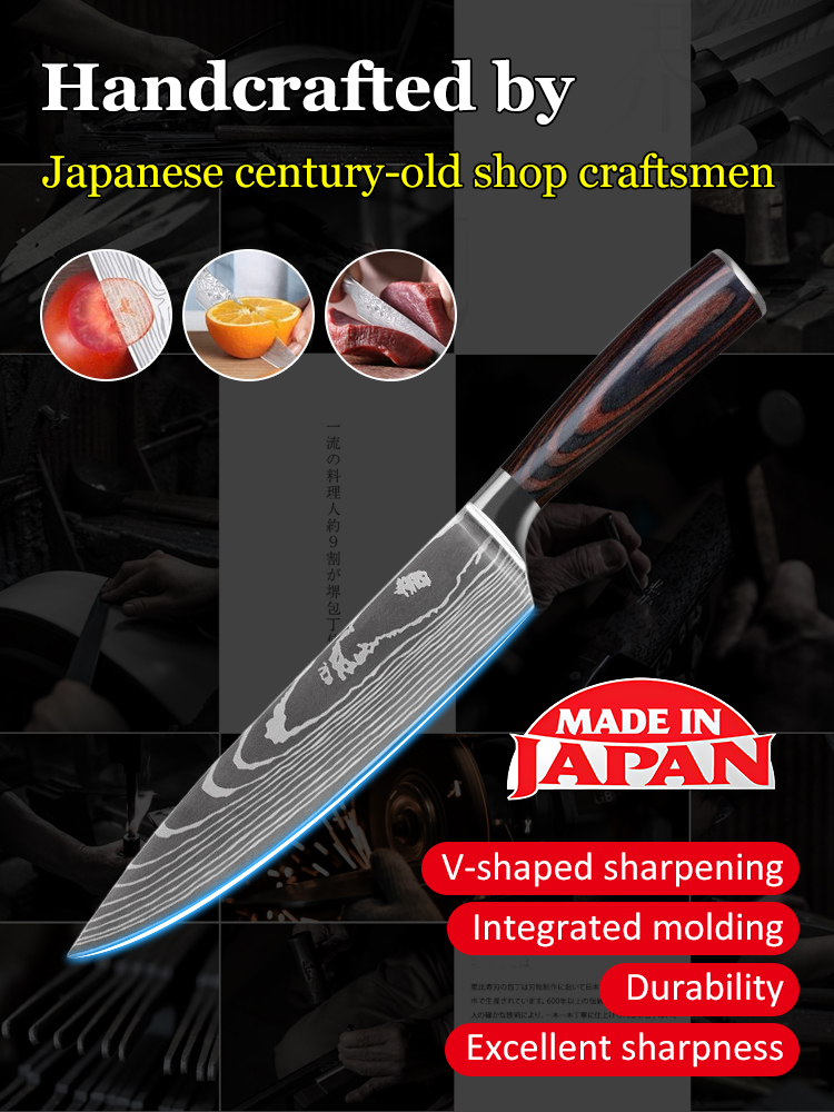 Japanese Master Hand-Forged Damascus Steel Chef's Knife 🇯🇵🔪✨