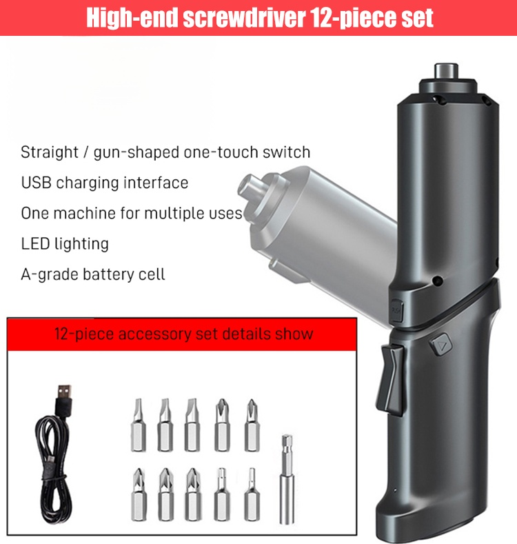 Multifunctional folding electric screwdriver