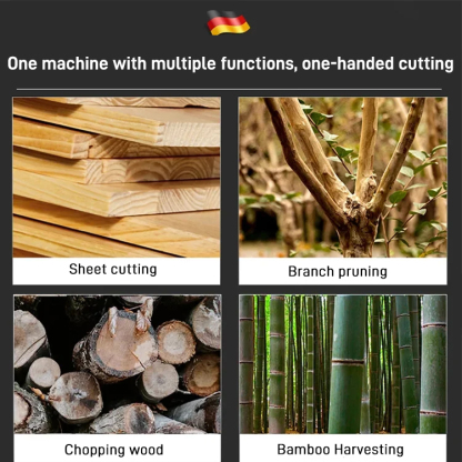 Cut through 30 cm thick wood in 5 seconds with a one-handed lithium battery chainsaw! 🔋🌳