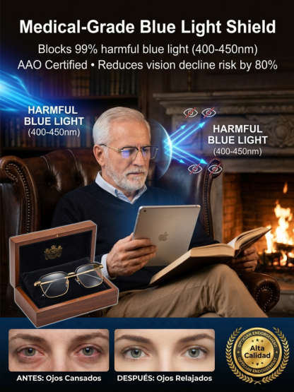 All-in-1 Auto-Focus Glasses: Blue Light Block 💻 Sun-Transition ☀️ Titanium Frame ✨ BOGO Sale!🎁