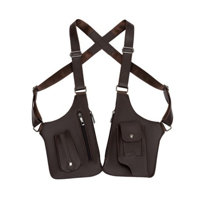 100% Leather Multifunctional Vest Backpack, the best choice for daily commutes and outdoor activities! 🎒🌟